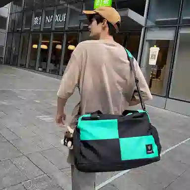 醇龙 大容量干湿分离时尚 尼龙 单肩包 男女同款情侣款 黑/红/黄/卡其/青绿/军绿/粉