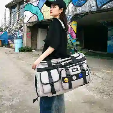 醇龙 多功能干湿分离多口袋 尼龙 旅行包 常规 男女同款情侣款 黑/灰/军绿/果绿