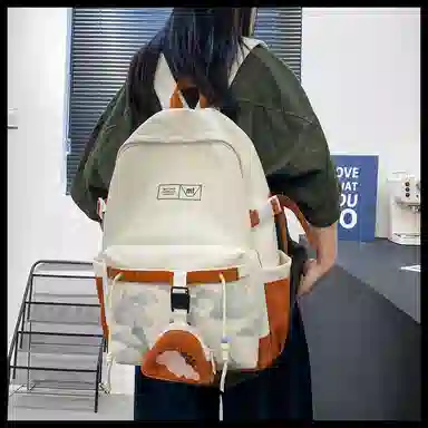 醇龙 中式国风书包小清新初高中女生森系男大学生短途 尼龙 双肩包 常规 男女同款情侣款 多色