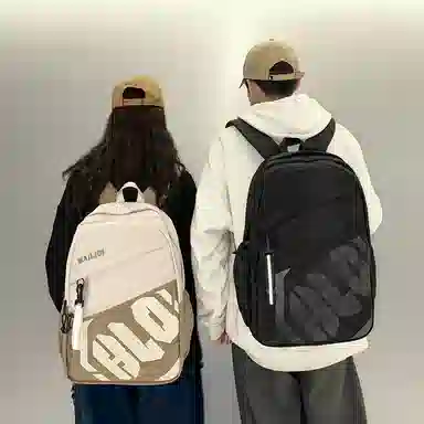 醇龙 潮流美式复古大学生休闲百搭大容量简约 尼龙 双肩包 常规 男女同款情侣款 多色