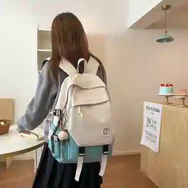 醇龙 大容量电脑包旅行包背包初中生高中生大学生书包通勤 尼龙 双肩包 男女同款情侣款 多色