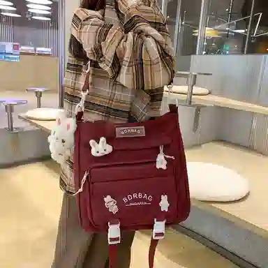 醇龙 书包女生小学生初中生高中生背包大学生补课包轻便双肩包 尼龙 组合装 男女同款情侣款 多色