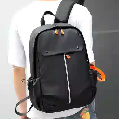 醇龙 大容量潮流商务 尼龙 双肩包 男款 黑色/灰色