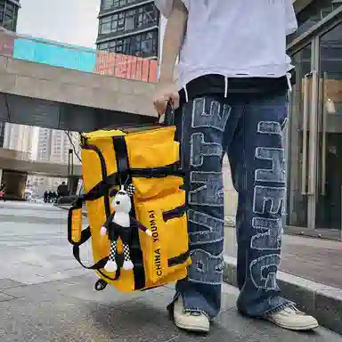 醇龙 多功能大容量干湿分离多功能 尼龙布 旅行包 男女同款情侣款 黑/青绿/军绿/红/黄/卡其/粉