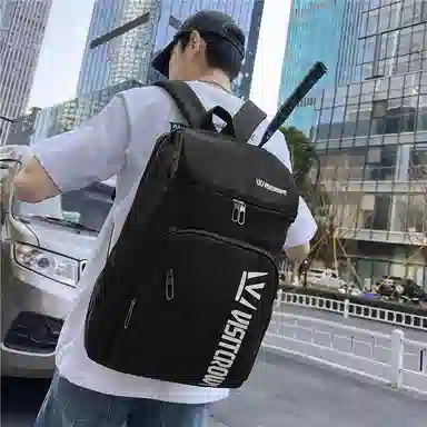 醇龙 旅行背包运动训练网球装备大容量书包 牛津布 双肩包 常规 男女同款情侣款 黑色/灰色