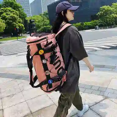 醇龙 多功能干湿分离休闲简约短途旅游时尚百搭 尼龙布 旅行包 男女同款情侣款 黑/青绿/军绿/黄/粉/卡其