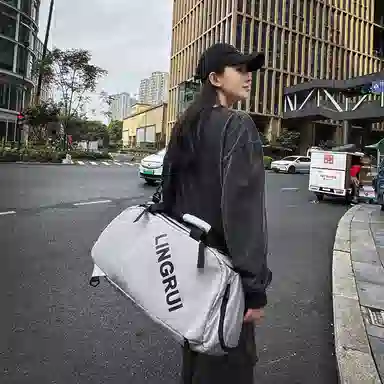 醇龙 多功能运动大容量 尼龙 旅行包 男女同款情侣款 黑色/卡其色/灰色