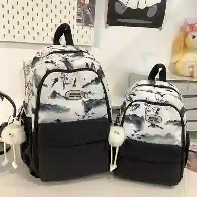 醇龙  休闲简约小众扎染大容量    双肩包  女款