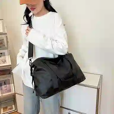 醇龙  男女通用双色旅行包短途轻便行李包袋出差大容量可手提单肩斜挎