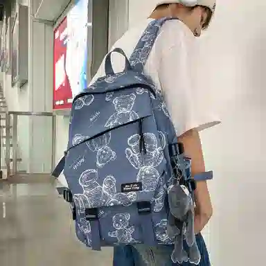 醇龙 大容量简约 尼龙 男女通用 双肩包 多色