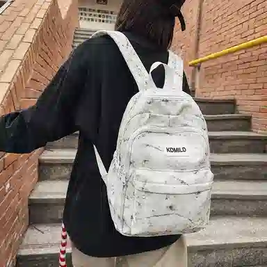 醇龙 日系校园简约百搭高中学生初中生上课大书包 尼龙 双肩包 大号 男女同款情侣款 多色