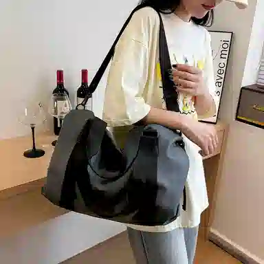 醇龙  男女通用双色旅行包短途轻便行李包袋出差大容量可手提单肩斜挎