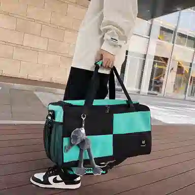 醇龙 大容量短途旅行干湿分离多用 牛津布 单肩包 男女同款情侣款 黑/青绿/蓝/灰/粉/紫/黄/红/白