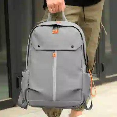 醇龙 大容量潮流商务 尼龙 双肩包 男款 黑色/灰色