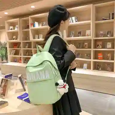 醇龙 日系大容量韩版原宿简约 双肩包 尼龙 男女通用 多色