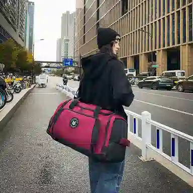 醇龙 多功能大容量干湿分离 牛津布 旅行包 男女同款情侣款 酒红色 青绿色/牛仔蓝色/黑色/灰色/黄色/紫色