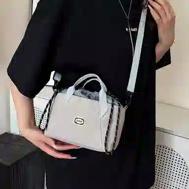 醇龙 百搭轻便时尚通勤小包休闲抽绳 尼龙 手提包 常规 男女同款情侣款 多色