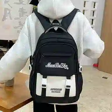 醇龙 减负书包大容量多隔层百搭背包书包 尼龙 双肩包 常规 男女同款情侣款 多色