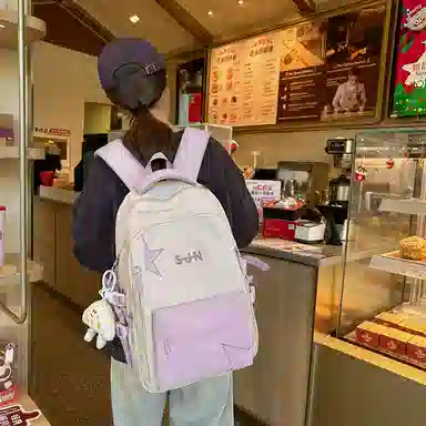 醇龙 日系大容量书包森系高中大学生初中生校园百搭小清新 尼龙 双肩包 男女同款情侣款 多色