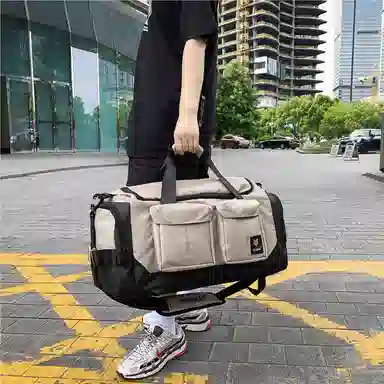 醇龙 大容量干湿分离多功能轻便防水 尼龙拼牛津布 旅行包 常规 男女同款情侣款 黄色/粉色/绿色/红色/黑色/卡其色