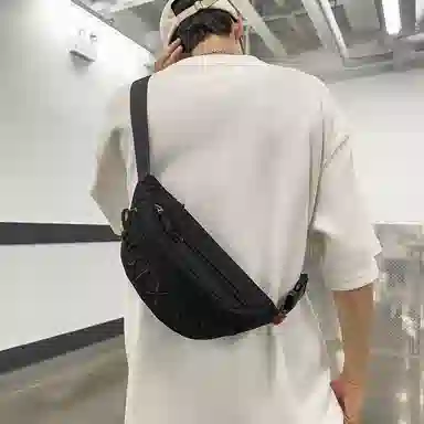 醇龙 简约百搭 尼龙布 胸包 常规 男女同款情侣款 黑/白/灰/红/桔