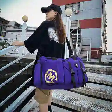 醇龙 休闲简约多功能干湿分离旅游时尚百搭 牛津复合布 旅行包 常规 男女同款情侣款 黑/卡其/红/粉/紫/黄/青绿/牛仔蓝/军绿