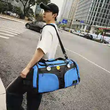 醇龙 大容量干湿分离多功能 尼龙 旅行包 男女同款情侣款 黑/黄/卡其/粉/军绿/青绿/蓝