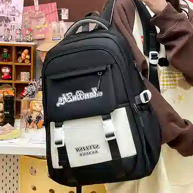 醇龙 减负书包大容量多隔层百搭背包书包 尼龙 双肩包 常规 男女同款情侣款 多色