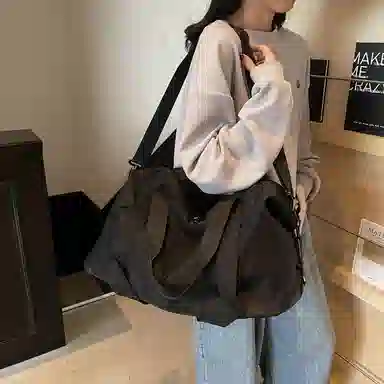 醇龙 时尚轻便大容量手提出差行李包短途旅游衣物收纳包 尼龙 旅行包 男女同款情侣款 多色