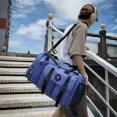 醇龙 休闲简约多功能干湿分离旅游时尚百搭 牛津复合布 旅行包 常规 男女同款情侣款 黑/卡其/红/粉/紫/黄/青绿/牛仔蓝/军绿