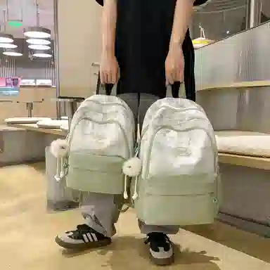 醇龙  休闲简约小众扎染大容量    双肩包  女款