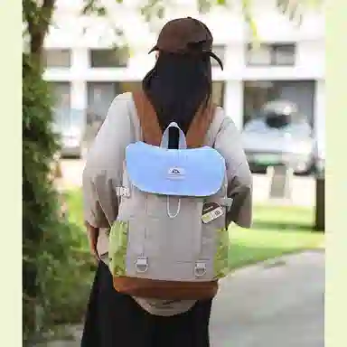 醇龙 休闲撞色大学生轻便大容量书包通勤旅行背包 尼龙 双肩包 男女同款情侣款 多色