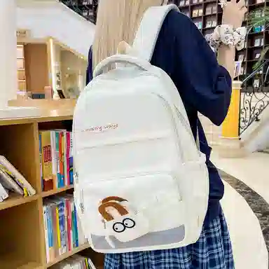 醇龙 学院风简约百搭电脑背包 尼龙 双肩包 常规 男女同款情侣款 多色