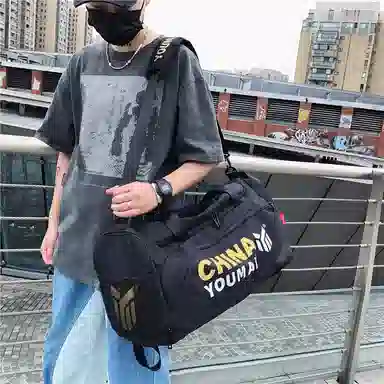 醇龙 小众休闲简约多功能短途旅游时尚百搭 尼龙 旅行包 男女同款情侣款 粉/玫红/卡其/黄/黑/绿