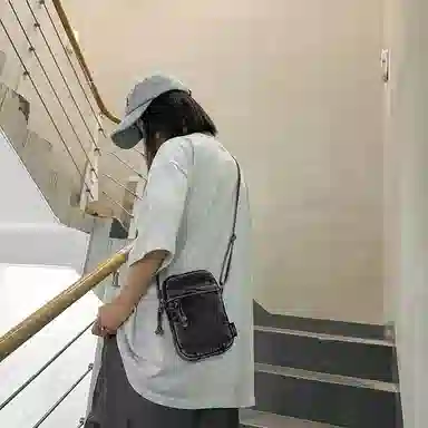 醇龙  男女通用多色质感斜挎小包包迷你单肩包复古设计感牛仔布手机包