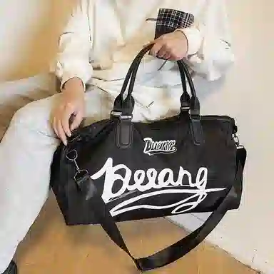 醇龙 干湿分离短途大容量休闲 尼龙布 健身包手提单肩斜挎包旅行包 常规 男女同款情侣款 黑/灰/棕/红