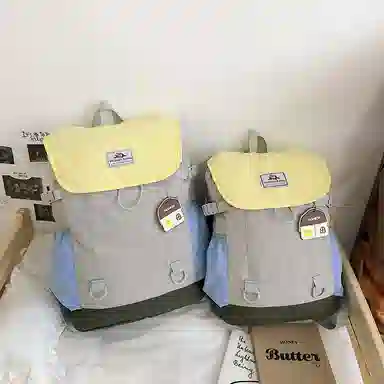 醇龙 休闲撞色大学生轻便大容量书包通勤旅行背包 尼龙 双肩包 男女同款情侣款 多色