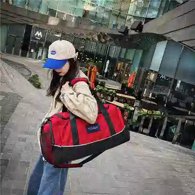 醇龙 干湿分离多用简约休闲 尼龙 旅行包 男女同款情侣款 卡其/黄/红/黑/粉/绿/蓝