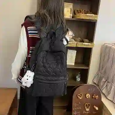 醇龙 设计感百搭简约学生 涤纶（聚酯纤维） 书包背包双肩包 女款 多色