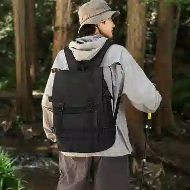 茵初 复古旅行运动通勤工装 牛津布 双肩包 常规 男女同款情侣款 多色