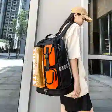 醇龙 男女通用 多色 牛津布 大容量拉链开合休闲 双肩包