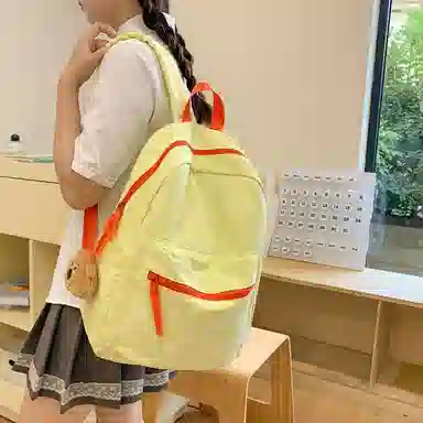 醇龙 男女通用 多色 尼龙 百搭通勤撞色大容量 双肩包