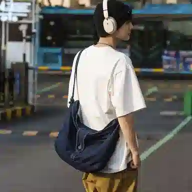 醇龙 男女通用 斜挎单肩包 牛仔布 大容量百搭 多色