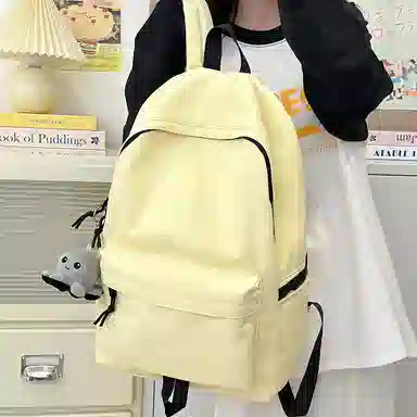 醇龙 纯色简约时尚百搭 尼龙 双肩包 男女同款情侣款 多色