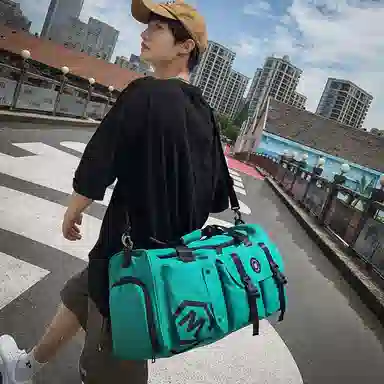 醇龙 休闲简约多功能干湿分离旅游时尚百搭 牛津复合布 旅行包 常规 男女同款情侣款 黑/卡其/红/粉/紫/黄/青绿/牛仔蓝/军绿