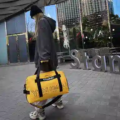 醇龙 大容量 干湿分离 短途便携 尼龙 单肩旅行包 常规 男女同款情侣款 黑/粉/黄/卡其/绿/红