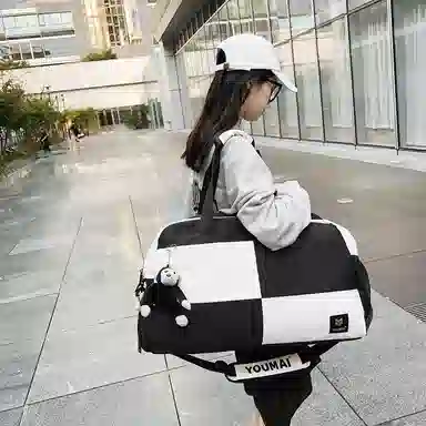 醇龙 大容量多用轻便干湿分离 牛津布 单肩包 男女同款情侣款 黑/蓝/青绿/红/白/粉/黄/紫