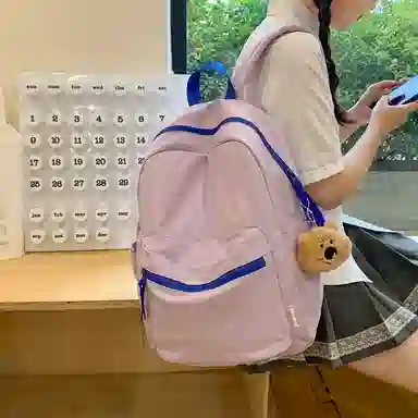 醇龙 男女通用 多色 尼龙 百搭通勤撞色大容量 双肩包