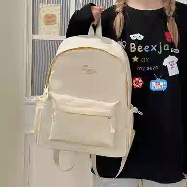 醇龙 轻便简约纯色背包休闲百搭大学生 尼龙 双肩包 男女同款情侣款 多色