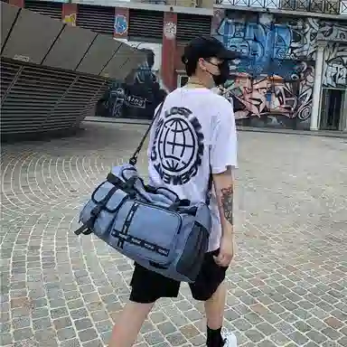 醇龙 多功能干湿分离简约短途旅游时尚百搭 尼龙 旅行包 男女同款情侣款 黑/粉/黄/绿/卡其/牛仔蓝